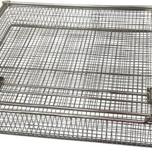 Parts Washing Basket, Stainless Steel Mesh, Double Locking, 343x267x51 mm, (13.5"x10.5"x2")