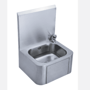 Quality Industries Sink, Stainless Steel, with Back Panel (355x400mm, ~14x15.75in), 2in Drain