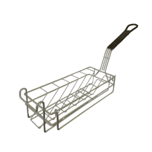Quality Industries Fry Basket, Stainless Steel, Cutlet/Patty, 344x143 mm, 13.5x5.4 in