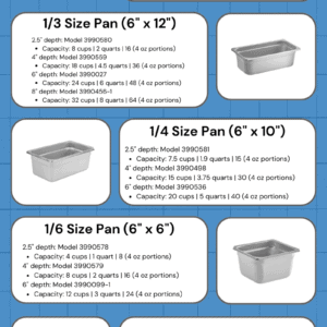 1/2 Pan, Stainless Steel, 8" Deep