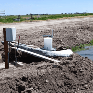 Insertion flowmeter installed in agricultural irrigation pipeline for accurate water flow measurement