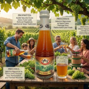 Jus de raisin vert 1&1 330ml : Saveur fruitée authentique