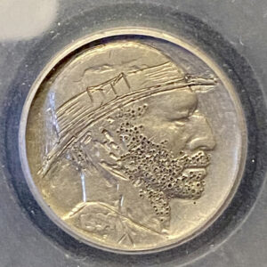 1934 Original Average Bearded Man Wearing Hat