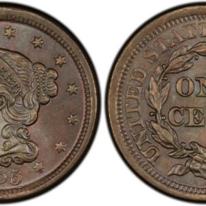 1855 N-6 Upright 55 PCGS MS64BN CAC GOLD