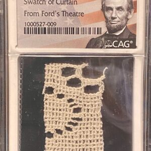 Abraham Lincoln Relic – Swatch of Curtain from Ford’s Theatre (CAG Certified)