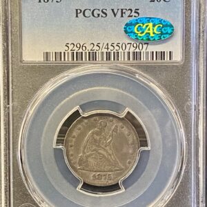 1875 PCGS VF25  CAC