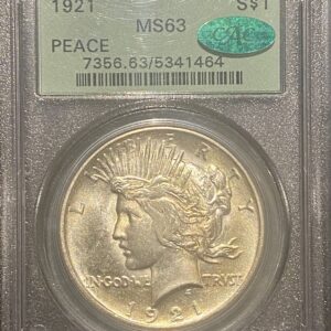 1921 PCGS MS63 OGH  CAC