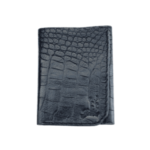 genuine leather wallet front view brown