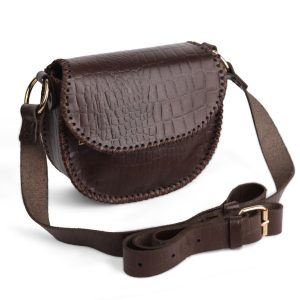 genuine leather womens crossbody bag side profile