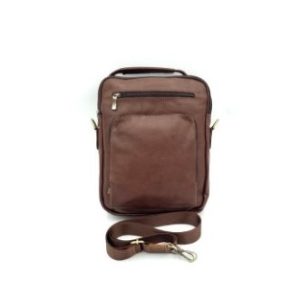 genuine leather large shoulder bag front view