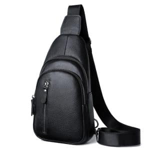 Premium genuine leather sling bag for men from Shantety UAE.