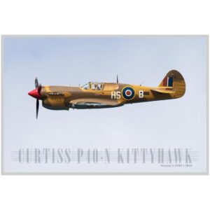Vintage Warbirds Poster – Curtiss P40-N Kittyhawk