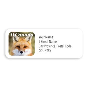 Canadian Wildlife Mailing Labels—Red Fox
