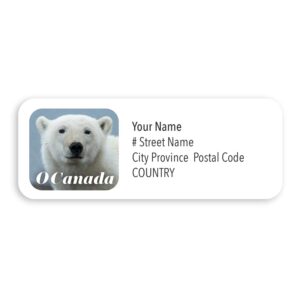Canadian Wildlife Mailing Labels—Polar Bear
