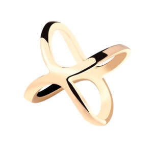 X-Shape Scarf Ring - Gold
