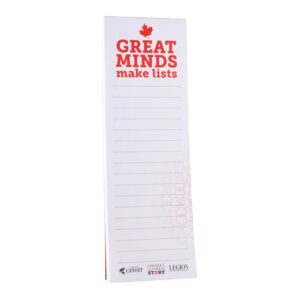 Notepad with magnet—Great minds make lists