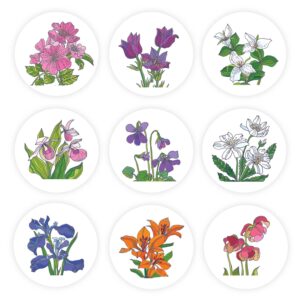 Canadian Floral Emblems Round Seals