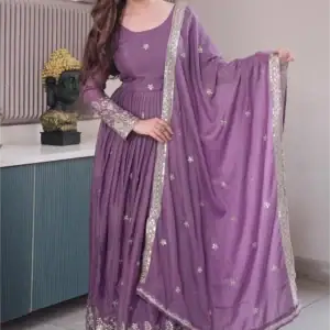 Heavy Diamond Silk Gown