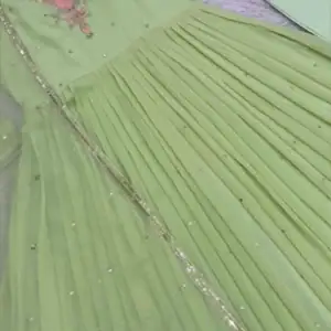 3 PIECE STYLISH ANARKALI GOWN WITH BEAUTIFUL DUPATTA AND BOTTOM