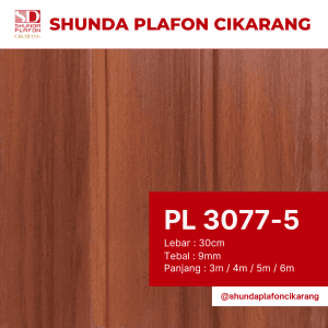 Plafon PVC Ruang Tamu Motif Kayu PL 3077-5