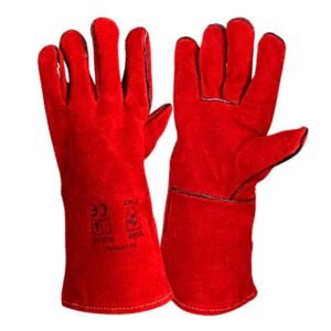 Guante Soldador Rojo 14"