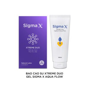 Combo Bao Cao Su Xtreme Duo (10 PCS) + Gel Bôi Trơn Aqua Flow (100ml)