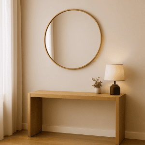 Espejo Redondo Marco Dorado