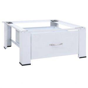 Washing Machine Pedestal with Drawer White