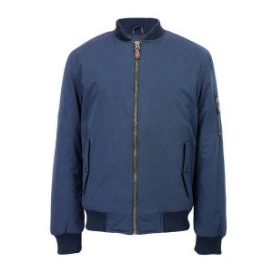 Mens Microfiber Shell Bomber Jacket - Navy Case Pack 12