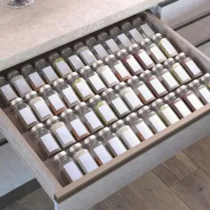 Kitchen Drawer Spice Rack Tray for Cabinet/Countertop