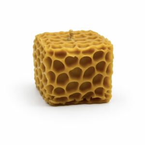 Raw Beeswax Honeycomb Cube Candle