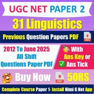 Ugc Net Linguistics Question Paper 2025 Pdf Download