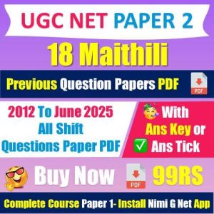 Ugc Net Maithili Question Paper 2025 Pdf Download