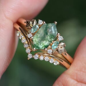 Moss Agate Rings