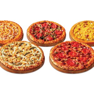 5 Medium Pizzas