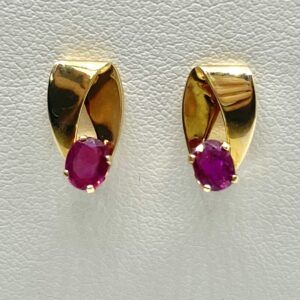 14ky Ruby Stud Earrings