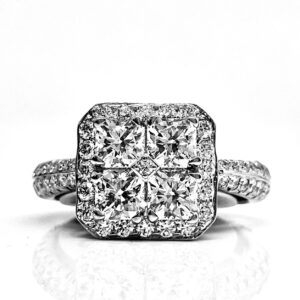 18kw Ring with 1.95ctw Diamonds