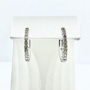 14kw .52ctw Diamond Hoop Earrings
