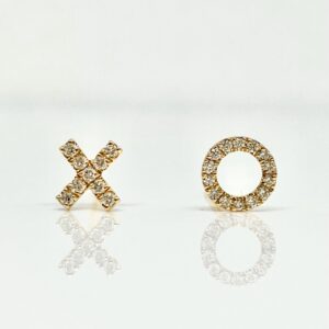 14ky Stud Earrings with .14ctw Diamonds