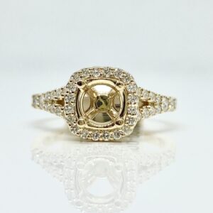 14ky .55ctw Diamond Semi Mount