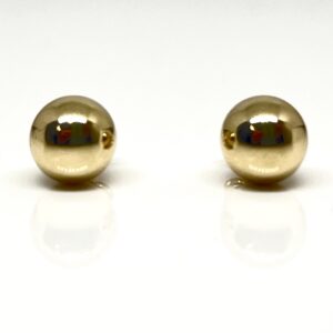 Gold stud earrings