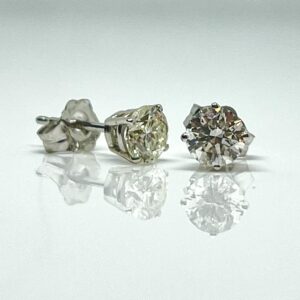 14k .75ct Natural Diamond Earring Studs