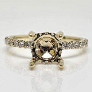 14k .40ctw Diamond Semi Mount
