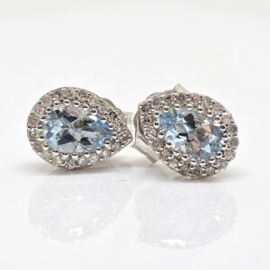 14k .35ct Aquamarine Earrings