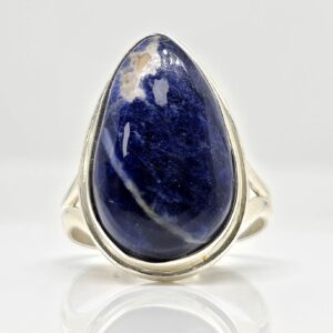 Sterling Silver (925) Blue Agate Ring