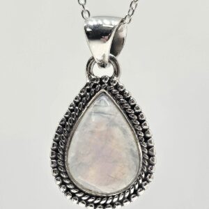 Sterling Silver (925) Moonstone Necklace