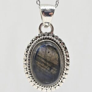 Sterling Silver (925) Moonstone Necklace