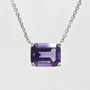 14k Stationary 2.1ct Amethyst Necklace