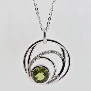 Sterling Silver 2.13ct Peridot Necklace
