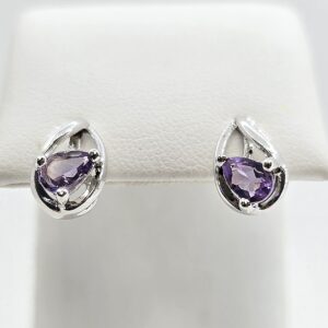 Sterling Silver 1.04ctw Amethyst Earrings